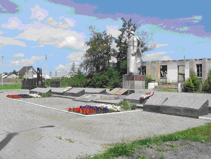 Братская могила советских воинов, погибших в боях с фашистскими захватчиками. Поселок Маслова Пристань, Шебекинский район. 